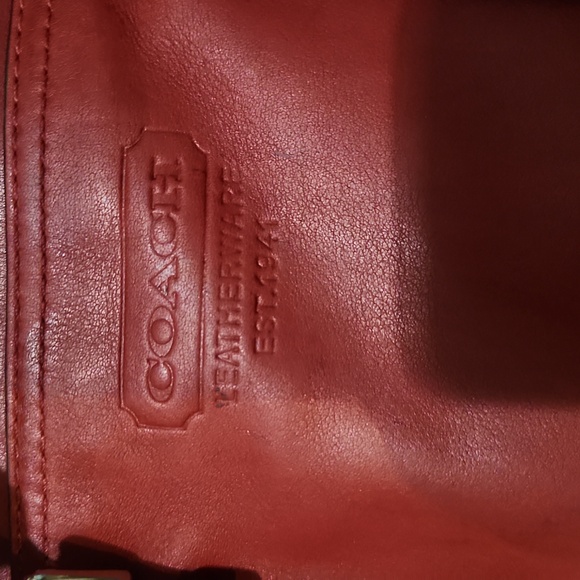 Coach Cherry Red Galaxy Legacy Leather Tote East West - Picture 2 of 10